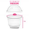 8 oz Clear Plastic Dessert Cups with Dome Lids No hole - 50 Sets Disposable Snack Bowls for Ice Cream, Parfait, Jello and Individual Desserts at Party, Fruit Cup with No Leaks view 4