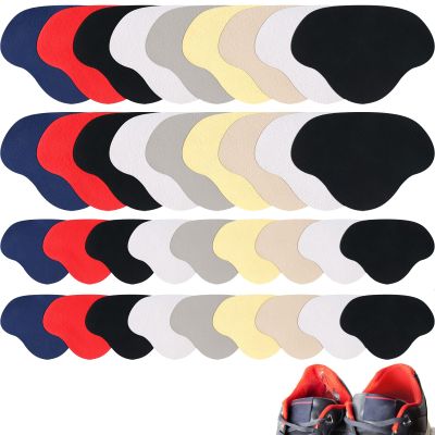 36 Pack Shoe Patches for Holes Heel Repair Patch Kit Self Adhesive Inside Leather Heel Pads Sneaker Glue Sole Repair Glue Fit for Most Types of Shoes, Small and Large, 7 Colors