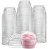 5 oz Clear Plastic Dessert Cups with Dome Lids No hole - 50 Sets Disposable Snack Bowls for Ice Cream, Parfait, Jello and Individual Desserts at Party, Fruit Cup with No Leaks view 1