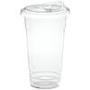24 oz. Clear Cups with Straw less Sip-Lids, PET Crystal Clear Disposable 24 oz Plastic Coffee Cups with Lids [50 Sets] view 4