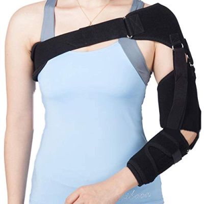 AADECOR Shoulder Brace Support Correct Belt - Compression Pad Sleeve for Right or Left Upper Arm and Shoulder Support with Adjustable Straps for Stroke Hemiplegia Subluxation Recovery