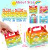 Nezyo 24 Pack Rainbow Party Favor Boxes Cloud Treat Rainbow Party Decorations Favors Kraft Paper Goodie Boxes with Handles Candy Goodies Gift for Kids Birthday Baby Shower Supplies view 2
