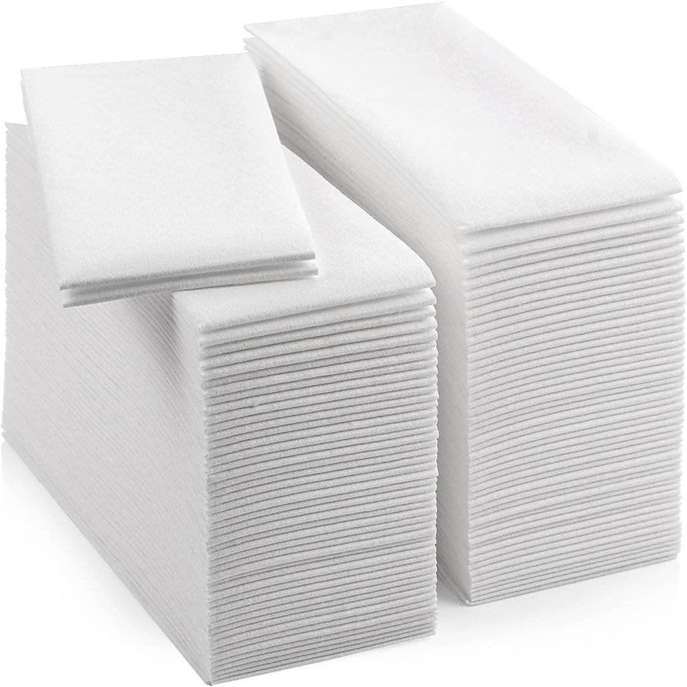 LEKOCH Disposable Linen-Feel Guest Towels, 12" x 17" Cloth-Like Hand Bathroom Towel, Soft & Absorbent Paper Napkin for Kitchen, Bathroom, Party, Wedding - 100/250/500 Pack