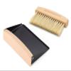 OAKART Mini Metal Dustpan and Brush Set for Sweeping Crumbs Fireplace, Natural Table Sweeper Combo (Black) view 1