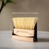 OAKART Mini Metal Dustpan and Brush Set for Sweeping Crumbs Fireplace, Natural Table Sweeper Combo (Black) view 4