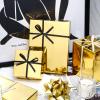RUSPEPA Gold Metallic Wrapping Paper - Solid Color Paper Perfect for Wedding, Birthday, Christmas, Baby Shower - 17.5 Inches X 32.8 Feet view 3
