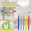 skourvut Disposable Toothbrushes with Toothpaste Individually Wrapped 5 Colors Bulk Toothbrush and Toothpaste 10g for Homeless,Shelter,Air Bnb/Hotel/Guest Apartment (100) view 2