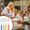 skourvut Disposable Toothbrushes with Toothpaste Individually Wrapped 5 Colors Bulk Toothbrush and Toothpaste 10g for Homeless,Shelter,Air Bnb/Hotel/Guest Apartment (100) view 4