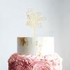 Soon To Be Couple Rings Rings Cake Topper Couple Silhouette Wedding Elegan Cake Topper Mr And Mrs Cake Toppers Mirror Gold Cake Topper for Wedding Customized Wedding Cake Topper view 3