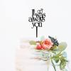It Was Always You Ring Cake Topper Couple Silhouette Wedding legant Rustic Vi Cake Topper Custom Mr Mrs Cake Topper Black Acrylic Cake Topper for Wedding Family Wedding Cake Topper view 4