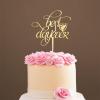 Family Wedding Cake Topper Hearts Best Day Ever Mirrored Gold Cake Topper Personalized Mr And Mrs Cake Topper Funny Cake Toppers for Wedding Mirrored Gold Cake Topper for Wedding view 1
