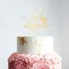 Family Wedding Cake Topper Hearts Best Day Ever Mirrored Gold Cake Topper Personalized Mr And Mrs Cake Topper Funny Cake Toppers for Wedding Mirrored Gold Cake Topper for Wedding view 3