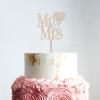 Family Wedding Cake Topper Cake Topper Couple Silhouette Wedding Vintage Retro Romance Hearts Cake Topper Wedding Mr & Mrs Cake Topper Script Cake Toppers for Wedding Wood Cake Topper for Wedding view 3