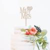 Family Wedding Cake Topper Cake Topper Couple Silhouette Wedding Vintage Retro Romance Hearts Cake Topper Wedding Mr & Mrs Cake Topper Script Cake Toppers for Wedding Wood Cake Topper for Wedding view 4