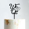 Hearts We Do Star Cake Topper Couple Silhouette Wedding nce Cake Topper Mr And Mrs Cake Toppers for Wedding Black Acrylic Cake Topper for Wedding Custom Bride And Groom Cake Topper Cake Topper Wedding view 2