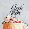 Custom Script Cake Toppers for Wedding Couple Silhouette Wedding Cake Topper Topper Mr & Mrs Wedding Cake Topper Script Cake Toppers for Wedding Black Acrylic Cake Topper for Wedding view 1