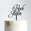 Custom Script Cake Toppers for Wedding Couple Silhouette Wedding Cake Topper Topper Mr & Mrs Wedding Cake Topper Script Cake Toppers for Wedding Black Acrylic Cake Topper for Wedding view 2