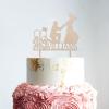 Family Wedding Cake Topper Couple Silhouette Wedding Cake Topper Couple Ring Cake Topper Mr And Mrs Wedding Cake Topper Rustic Wedding Cake Topper Wood Wedding Cake Topper view 1