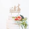 Family Wedding Cake Topper Couple Silhouette Wedding Cake Topper Couple Ring Cake Topper Mr And Mrs Wedding Cake Topper Rustic Wedding Cake Topper Wood Wedding Cake Topper view 4