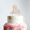 Custom Wedding Cake Topper Couple Silhouette Wedding Cake Topper Hearts Wood Cake Topper Rustic Mr And Mrs Cake Topper Funny Cake Toppers for Wedding Wood Cake Topper for Wedding view 1