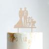 Custom Wedding Cake Topper Couple Silhouette Wedding Cake Topper Hearts Wood Cake Topper Rustic Mr And Mrs Cake Topper Funny Cake Toppers for Wedding Wood Cake Topper for Wedding view 2