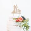 Custom Wedding Cake Topper Couple Silhouette Wedding Cake Topper Hearts Wood Cake Topper Rustic Mr And Mrs Cake Topper Funny Cake Toppers for Wedding Wood Cake Topper for Wedding view 4