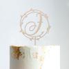 Custom Script Cake Toppers for Wedding Couple Silhouette Wedding Cake Topper Floral Cake Topper Mr And Mrs Cake Toppers for Wedding Beach Wedding Bridal Shower Decor Wood Wedding Cake Topper view 2