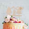 Family Wedding Cake Topper Couple Silhouette Wedding Cake Topper Mountain Tr Cake Topper Mr & Mrs Wedding Cake Topper Funny Cake Toppers for Wedding Wood Wedding Cake Topper view 3