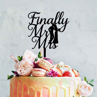 Hearts Finally Cake Topper Couple Silhouette Wedding legant Rustic Vintage Re Cake Topper Rustic Mr And Mrs Cake Topper Black Acrylic Wedding Cake Topper Personalized Cake Topper