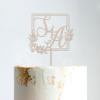 Custom Wedding Cake Topper Couple Silhouette Wedding Cake Topper Floral Cake Topper Mr And Mrs Cake Toppers for Wedding Script Cake Toppers for Wedding Wood Wedding Cake Topper view 2