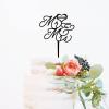 Custom Wedding Cake Topper Hearts Couple Silhouette Wedding Cake Topper Topper Mr & Mrs Rustic Wreath Cake Topper Funny Cake Toppers for Wedding Black Acrylic Cake Topper for Wedding view 4