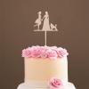 Personalized Wedding Cake Topper Mrs&Mrs Dog Cake Topper Couple Silhouette Wedding Vintage Retro Romanc Cake Topper Mr & Mrs Wedding Cake Topper Rustic Wedding Cake Topper Wood Wedding Cake Topper view 2
