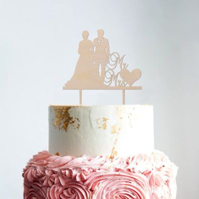 Custom Wedding Cake Topper Couple Silhouette Wedding Cake Topper Hearts Wood Cake Topper Rustic Mr And Mrs Cake Topper Funny Cake Toppers for Wedding Wood Cake Topper for Wedding