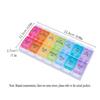 JUNDALINDA Large Pill Cases Organizers,DOSE Push Button (7-Day) Pill, Medicine, Vitamin Organizer | Weekly, 2 Times a Day, AM/PM | Large Compartments | Arthritis Friendly | Clear Lids view 2