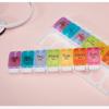 JUNDALINDA Large Pill Cases Organizers,DOSE Push Button (7-Day) Pill, Medicine, Vitamin Organizer | Weekly, 2 Times a Day, AM/PM | Large Compartments | Arthritis Friendly | Clear Lids view 3