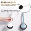 Dish Brush with Long Handle, Kitchen Dish Brush Scrub Brush Single Brush Scrubbing Brush for Kitchen Restaurant Pans, Pots view 2