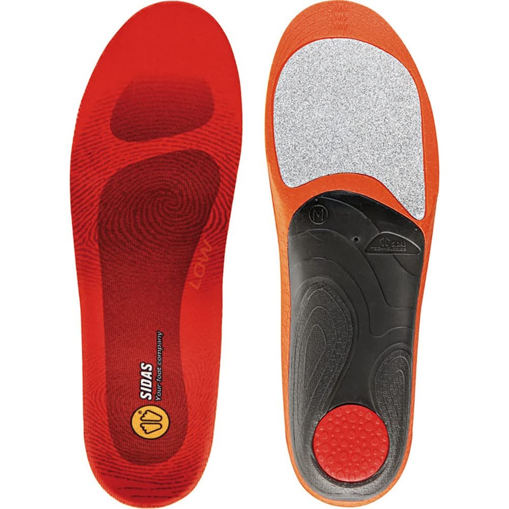 Sidas Unisex Winter 3Feet Insulated Cushioned Skiing Insoles with EVA Pad for Arch Support, Low-Arched Feet, Large (42-43), Orange