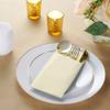 50-Pack Disposable Linen-Feel Dinner Napkins with Built-in Flatware Pocket, CREAM Prefolded Cloth Like Paper Napkins For Dinner, Wedding Or Party [Silverware NOT Included] view 2