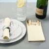 50-Pack Disposable Linen-Feel Dinner Napkins with Built-in Flatware Pocket, CREAM Prefolded Cloth Like Paper Napkins For Dinner, Wedding Or Party [Silverware NOT Included] view 4