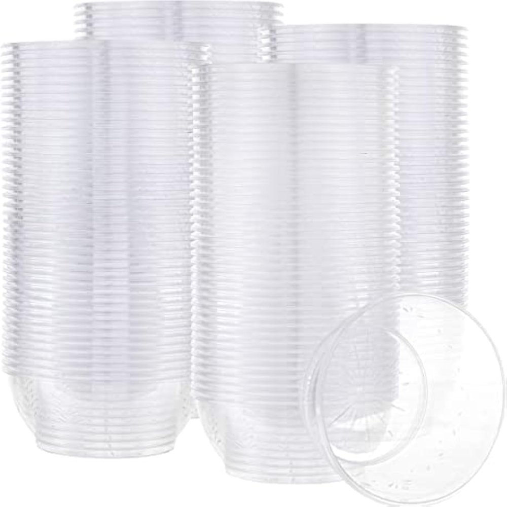 PLASTICPRO 6 oz Hard plastic Desert Bowls - Ice cream Bowls premium Quality Disposable Clear Bowl (1000)
