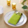 50-Pack Disposable Linen-Feel Dinner Napkins with Built-in Flatware Pocket, KIWI Prefolded Cloth Like Paper Napkins For Dinner, Wedding Or Party [Silverware NOT Included] view 2
