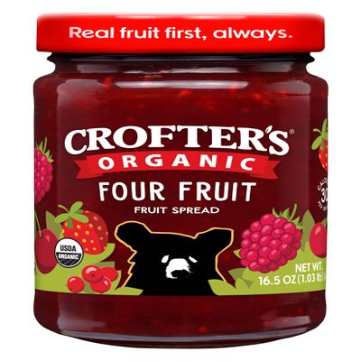 Crofters Fruit Spread 4 Fruit 16.5 OZ