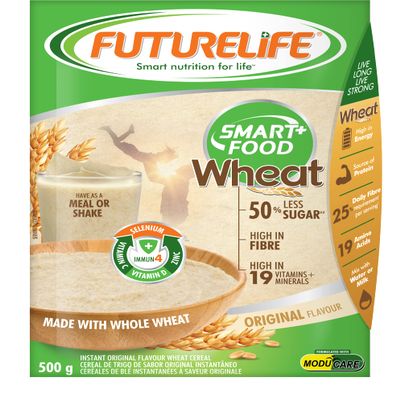 FUTURELIFE Smart Food | 500g/17.6oz | High In Protein | Gluten Free | Keto Friendly | High In Vitamins | High In Minerals | High In Fiber | (Wheat (Vanilla) 2 Pack)