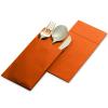 50-Pack Disposable Linen-Feel Dinner Napkins with Built-in Flatware Pocket, ORANGE Prefolded Cloth Like Paper Napkins For Thanksgiving, Dinner, Wedding Or Party [Silverware NOT Included] view 3
