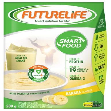 FUTURELIFE Smart Food | 500g/17.6oz | High In Protein | Gluten Free | Keto Friendly | High In Vitamins | High In Minerals | High In Fiber | (Banana, 2 Pack)