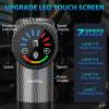 TOLOCO Massage Gun, Deep Tissue Back Massage for Athletes for Pain Relief, Percussion Massager with 10 Massages Heads & Silent Brushless Motor, Valentines Day Gifts for Him Her, Carbon view 2