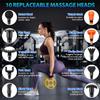 TOLOCO Massage Gun, Deep Tissue Back Massage for Athletes for Pain Relief, Percussion Massager with 10 Massages Heads & Silent Brushless Motor, Valentines Day Gifts for Him Her, Carbon view 4