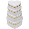 Oairse White Gift Boxes with Lids for Present Heart Shaped Flower Boxes for Arrangements Set of 4 Floral Gift Boxes for Bridesmaid, Proposal, Wedding, Birthday, Baby Showers view 1