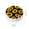 Bagea-Ka Oil Painting Sunflower Flowers Pattern With Black Pattern Contact Lens Case Box Eye Care Kit Holder Mirror Box with Tweezers Remover Tool Solution Bottle for Outdoor Travel & Home view 2