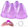 FUMOLEER Buttock Vacuum Cups 210ML &180ML,Vacuum Therapy Cupping Machine Accessories, 9.4inch & 8.26inch XL Suction Cups for Butt Massage with Y-Hose & Gua Sha Board, 2 Pairs (Purple) view 1